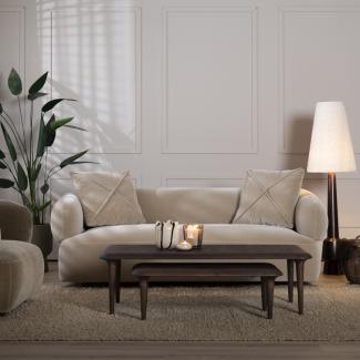 Bronx71 Samt Sofa Palermo 3-Sitzer taupe