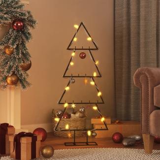 vidaXL Metall-Weihnachtsbaum für Dekorationen Schwarz 90 cm 359592