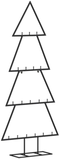 vidaXL Metall-Weihnachtsbaum für Dekorationen Schwarz 90 cm 359592