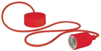 Vellight DESIGN-PENDELLEUCHTE MIT TEXTILKABEL - ROT