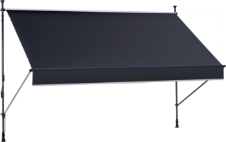 KONIFERA Klemmmarkise mit LED-Warmlichtstreifen Breite/Ausfall: 300/150 cm
