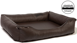 CopcoPet Tierbett Paco Hundebett Braun L - 90 x 70 cm Visco (orthopädisch)