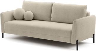 Selsey VERUCO - Sofa mit Schlaffunktion und Chenille-Bezug, Hellbeige