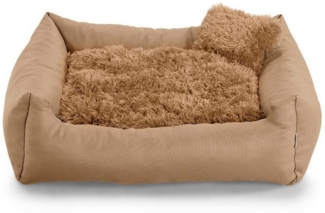 FAVRE Tierbett Fluffy Nelo Hundebett Tierbett Katzenbett, Polyester, Verschiedene Größen Gemütliches Hundebett Shaggy