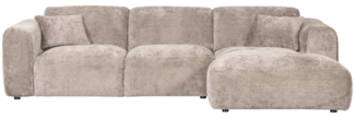 Chaiselongue Cloud aus Chenille-Stoff Rechts, Natur