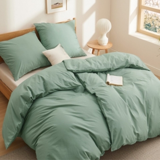 BEDSURE Bettwäsche mit Reißverschluss, 100% Baumwolle, ÖKO-TEX zertifiziert, 4 teilig, hohe Atmungsaktivität und Feuchtigkeitsregulierung