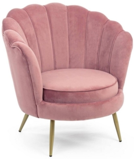 Bizzotto Sessel Giliola in Samt-Optik, Rosa