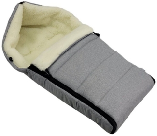 BambiniWelt by Rafael K. Fußsack Winterfußsack Babyfußsack Fußsack Kinderwagen Wolle 90cm LINIERT, universal