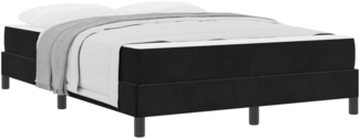 vidaXL Boxspringbett mit Matratze Schwarz 160 x 210 cm Stoff 3398751