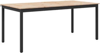 vidaXL Esstisch Natur 140 x 80 x 75 cm Massives Kiefernholz 892789