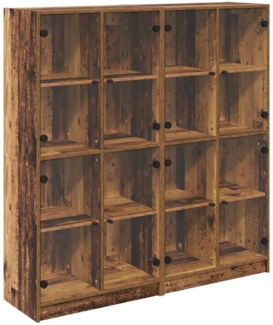 vidaXL Highboard 2 pcs Altholz 136 x 37 x 142 cm Holzwerkstoff 3402644