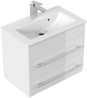 Badmöbel Mars 600 SlimLine SoftClose weiss hochglanz : Weiss hochglanz