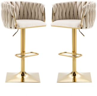 KLAM HOME Barhocker Vintage Barstühle (2 St), mit Rückenlehne und Fußstütze Counter Höhe Esszimmerstuhl), Für Kücheninsel Esszimmer Bar Theke Potluck Party Lounge Bereich