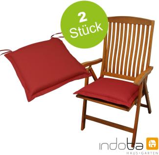 2 x indoba - Sitzkissen Serie Premium - extra dick - Rot