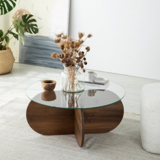 Skye Decor Couchtisch Table Top: 100% TEMPERED GLASS, 35 cm x 75 cm x 75 cm S1472