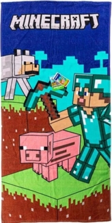 Minecraft Badetuch Minecraft Diamond Armor Badetuch, Strandtuch 70x140cm 100% Baumwolle, 100% Baumwolle (1-St)