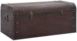 vidaXL Schatztruhe mit Riegeln Dunkelbraun 90x50x39,5 cm Sperrholz 4010549