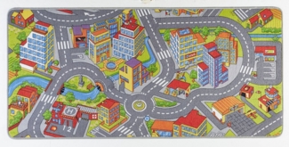 Spielteppich Kinderteppich Smartcity grau - 140x200x0,6cm