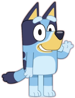 Bluey Dekokissen Bluey Kissen 35x27cm – Dekokissen im Wellen-Design