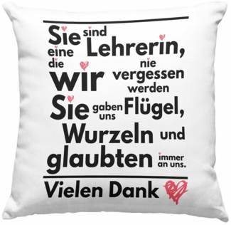 Trendation Dekokissen Trendation - Abschiedsgeschenk Lehrerin Kissen Geschenk zum Abschied K