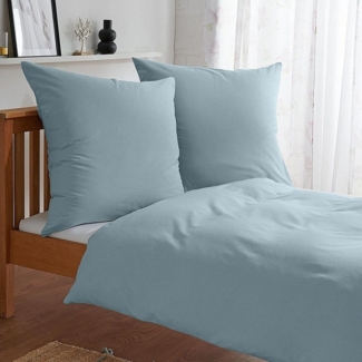 TRAUMSCHLAF Bettwäsche Uni Feinbiber, Biber, 2 teilig, feine warme weiche Biber Qualität