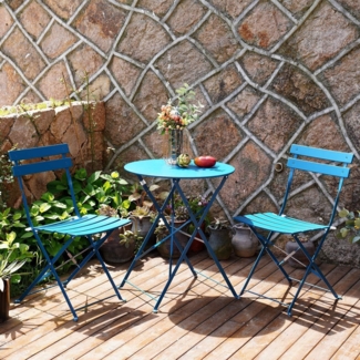 Grand patio Bistro Set 3tlg. Gartenmöbel Premium Stahl Klappbar Hof Balkonset
