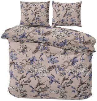 CLASS HOME COLLECTION Bettwäsche Bettwäsche Renforce Fiori, 100% Baumwolle, 3 teilig