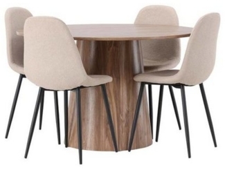 ebuy24 Essgruppe Lanzo Essgruppe Tisch natur und 4 Polar Stühle bei