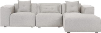 Ecksofa DOLVA Stoff Helles Beige Linksseitig