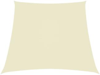 vidaXL Sonnensegel Oxford-Gewebe Trapezförmig 3/5x4 m Cremeweiß 135243