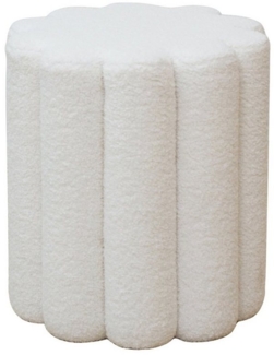 SVITA Hocker DAHLIA, Teddy-Bouclé, Polsterhocker, Sitzgelegenheit, Ø 35 cm