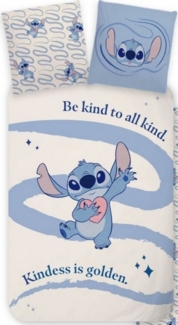 BrandMac Bettwäsche Disney Lilo & Stitch - Wende-Bettwäsche-Set, 135x200 & 80x80, Baumwolle, 100% Baumwolle
