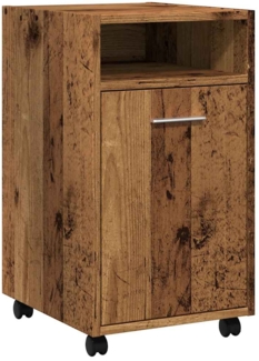 vidaXL Schrank mit Rollen Altholz-Optik 33x38x60 cm Holzwerkstoff 856562