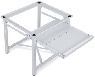 XERSEK Waschmaschinenuntergestell 63cm Waschmaschinen Untergestell aus Hochwertigem Stahl Höhe 32-52cm, Zubehör für Kühlschrank Trockner Gefrierschrank Bis 150kg, 52cm Waschmaschinensockel Rutschfesten Podest Erhöhung Unterbau