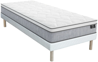 Vente-unique - Taschenfederkernmatratze-Bettgestell-Set - 90 x 200 cm - SERENITE von YSMÉE