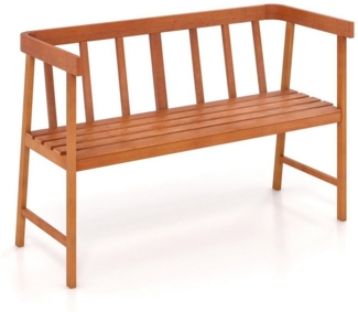 COSTWAY Gartenbank, 2 Sitzer, Akazienholz, bis 360kg, 110x46x72cm