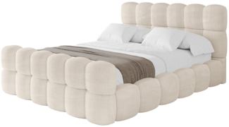 ALTDECOR Polsterbett LEYA-Z (Polsterbett mit Bettkasten und Lattenrost, Boxbett ohne Matratze), Doppelbett mit Stauraum, Bett mit Kopfteil