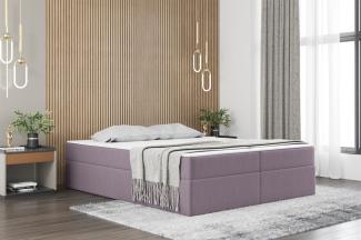 Boxspringbett Schlafzimmerbett PRIMA 180x220cm Stoff Violett inkl. Bettkasten