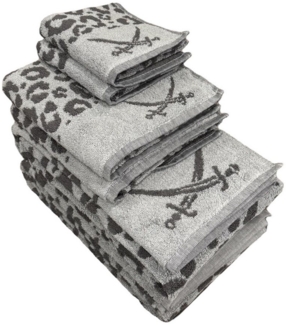 Sansibar Sylt Handtuch Set "LEO" hochwertiges Handtuchset Nr. 2 mit modernem Design, Baumwolle (6-St), 100% Baumwolle, langlebig, saugstark, leicht gezwirnt