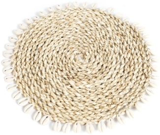 Der Seegras Untersetzer Mit Muscheln - Natur - Natürlich - 23x23x1cm