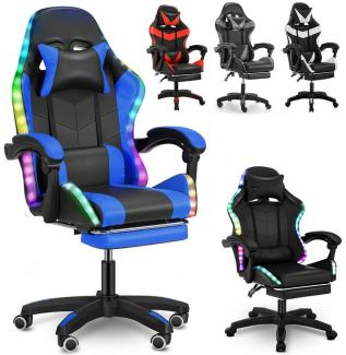 oyajia Gaming Chair Gaming Stuhl Bürostuhl Ergonomisch, Kopfkisse, Lendenkissen,Fußstütze, Verstellbare Rückenlehne Gaming Chair,Gaming Stuhl 130kg Belastbarket