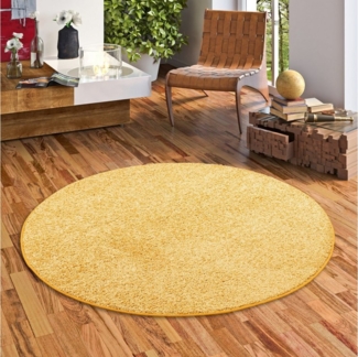 Snapstyle Veloursteppich Hochflor Velours Teppich Mona Rund, Rund, Höhe: 16 mm