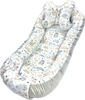 Pamek Bettnestchen Babybett Babynestchen Babynest Kinderbett Kokon zum schlafen Kissen, Sehr weiches material, Füllung 100% antiallergische Silikonkogel.