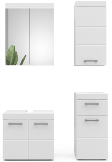 Badmöbel-Set Luna Weiß 4 Teile Vicco