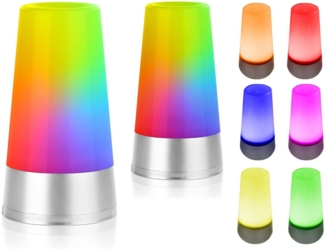 EAXUS LED Tischleuchte Stimmungslicht - Nachtlicht/Nachttischlampe, LED fest integriert, RGB-Farbwechsel, mit RGB-Farbwechsel