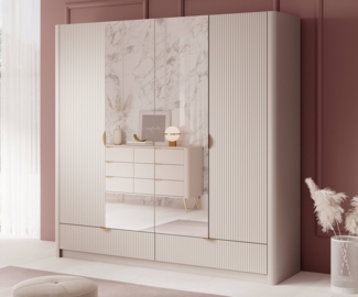 AX LIVING Modern Aufbewahrung Schrank Vespasia – Beige, 213 cm breit