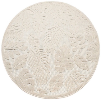 Tapiso Outdoorteppich VIERA RUND, rund, Höhe: 6 mm, Indoor, Outdoor, Wetterfest