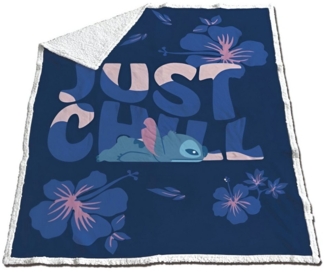 Wohndecke Disney Lilo und Stitch Coral Decke warme Kuscheldecke 130x170 cm, Disney