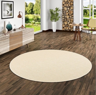 Snapstyle Designteppich Bentzon Natur Flachgewebe Teppich Rund, Rund, Höhe: 5 mm