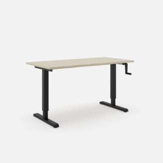 Steelforce 310 HC Schreibtisch - 160 , Eiche , Schwarz